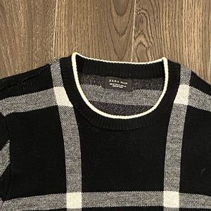 Zara Checked Wool Sweater